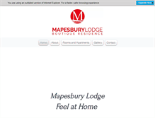 Tablet Screenshot of mapesburylodge.com